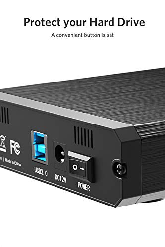 Boîtier disque dur 3,5 pouces externe USB 3.0 SATA pour SSD et HDD aluminium