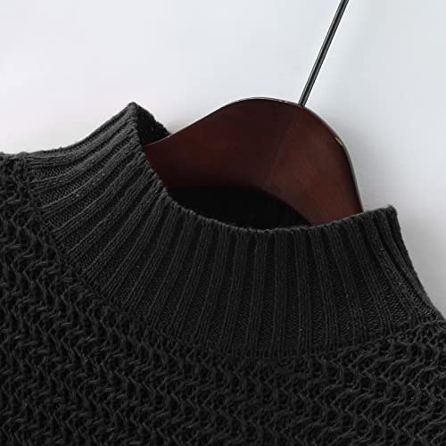 Long Jacket Women Women's Sweater Half High Neck Loose Solid Color Sweater Top Long Sleeve Elegant Thick Warm Sweater Blouse Open Cardigans for Women - Afbeelding 5