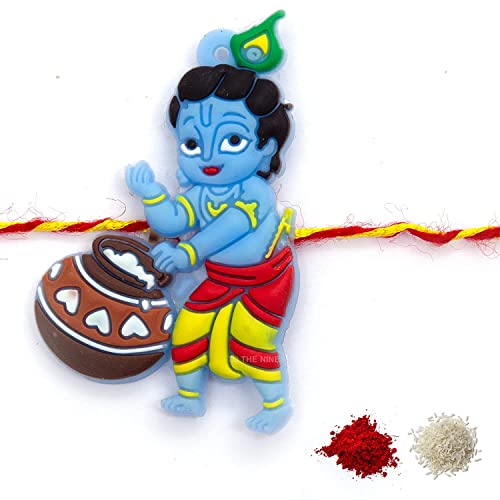Image of To The Nines Kids Rakhi Krishna Rakhi For Brother With Tilak Material & Greeting Card
