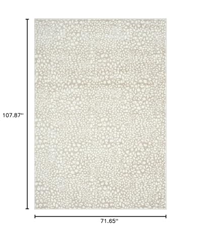 Tapete decorativo Abani 6' x 9' beige animal print miniatura 2