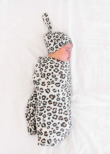 Image of Copper Pearl Baby Beanie Hat Top Knot Stretchy Soft Zara