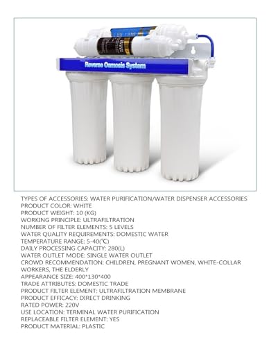 Kit de filtration d'eau potable pour plan de travail maison - 7