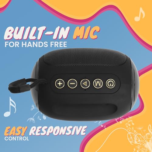 Image of Krisons Spark Glow Bluetooth Speaker 10W Multi-Media Bluetooth Party Speaker with RGB Lights, USB, SD Card and Handsfree Calling - Black