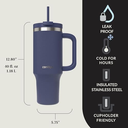 Contigo Streeterville 40oz Tumbler Stainless Steel Vacuum Insulated Leak-Proof Cold for 29 Hours Indigo