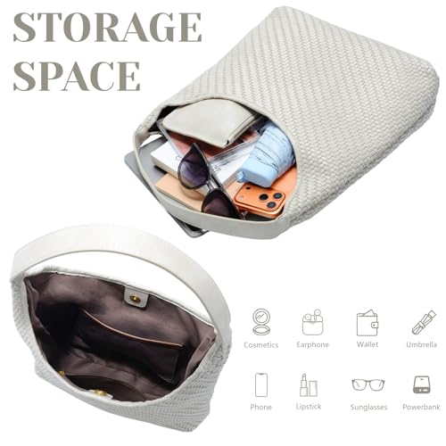 Bolso Tote Tejido para Mujer con Cartera y Asa miniatura 3