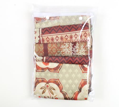 Image of India Circus by Krsnaa Mehta Ancient Haathi Multicolor Satin Blend Cushion Pillow Covers Set of 5 (16 x 16 Inches)