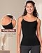BAMBOO COOL Women's Basic Lingerie Camisole Tank with Adjustable Spaghetti Strap Cute Undershirt 3/4 Pack