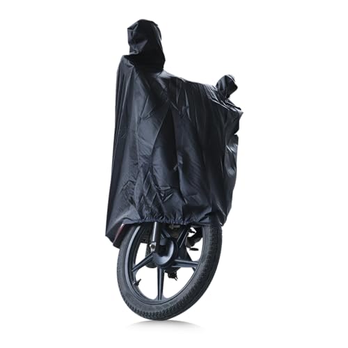 Image of TVS Racing Vehicle Cover with elastic MC (Vehicle Cover) | Universal Bike Cover for TVS Two Wheelers| UV Protection and Dustproof| Elastic Fit | Black