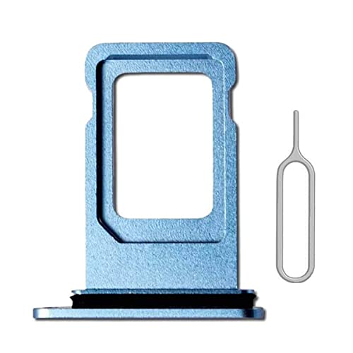 Perzework SIM Card Tray Holder Slot Replacement for iPhone XR (Blue) with Waterproof Rubber Gasket and Eject Pin