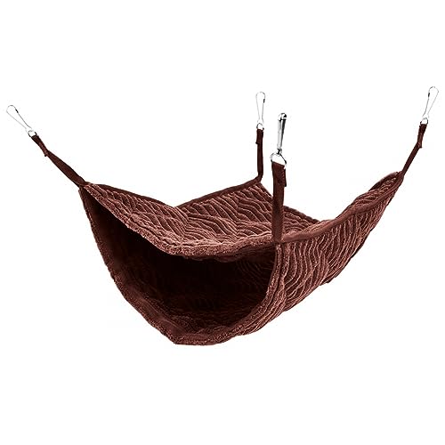 DONGKER Kleintier-Hängematte, Doppellagiges Hängematte Meerschweinchen, Weiche Warme Hammock für Ratten, Hamster, Chinchillas und Eichhörnchen, 33 × 30 cm
