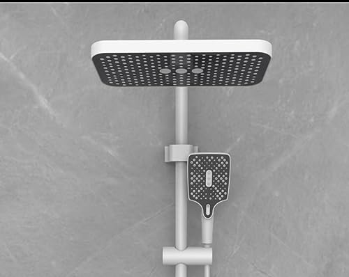 Image of RUVEL Shower Set - Floo with Hydropowered LED Light, Digital Display & 4 Water Functions (Milky White)
