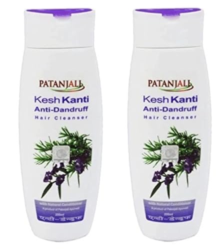 Image of Patanjali Kesh Kanti Anti-Dandruff Hair Cleanser Shampoo, 200ml (Pack of 2)