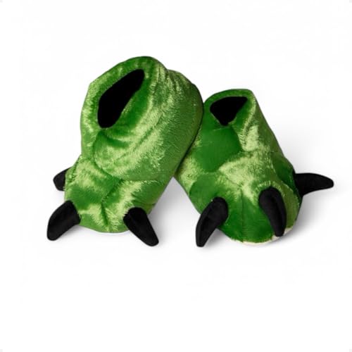 Pantufa Infantil Monstro Garra de Dinossauro de Pelúcia