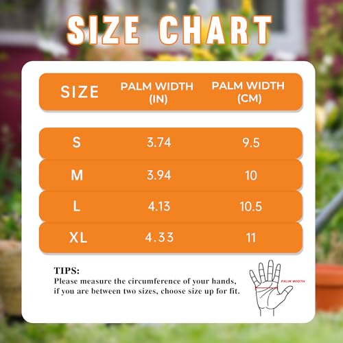 Image of HANDLANDY Rose Pruning Gloves for Men Women, Thorn Proof Gardening Gloves | Long Leather Gardening Gloves, Breathable Leather Gauntlet, Best Garden Gifts & Tools for Gardener (Khaki, M)