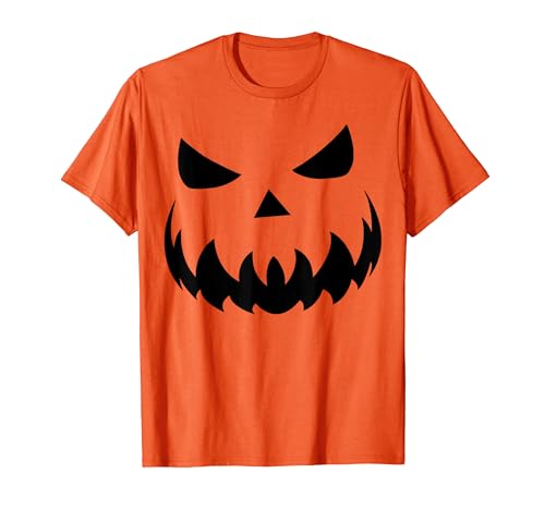 Pumpkin Face Funny Halloween Costume Men Women Boys Girls T-Shirt