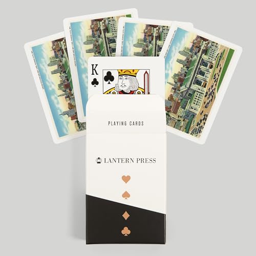 Lantern Press Carta Poker Kansas City Vista Skyline miniatura 6