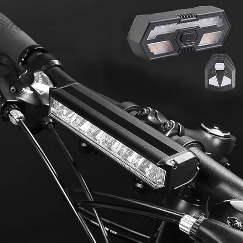 1400 Lumens Bike Lights Front and Back, with Remoto Control Brake Light,USB Rechargeable Bicycle Light,Super Bright 6 LED Bike Lights for Night Riding,Bike Headlight,IPX5 Waterproof, 3+5 Light Modes