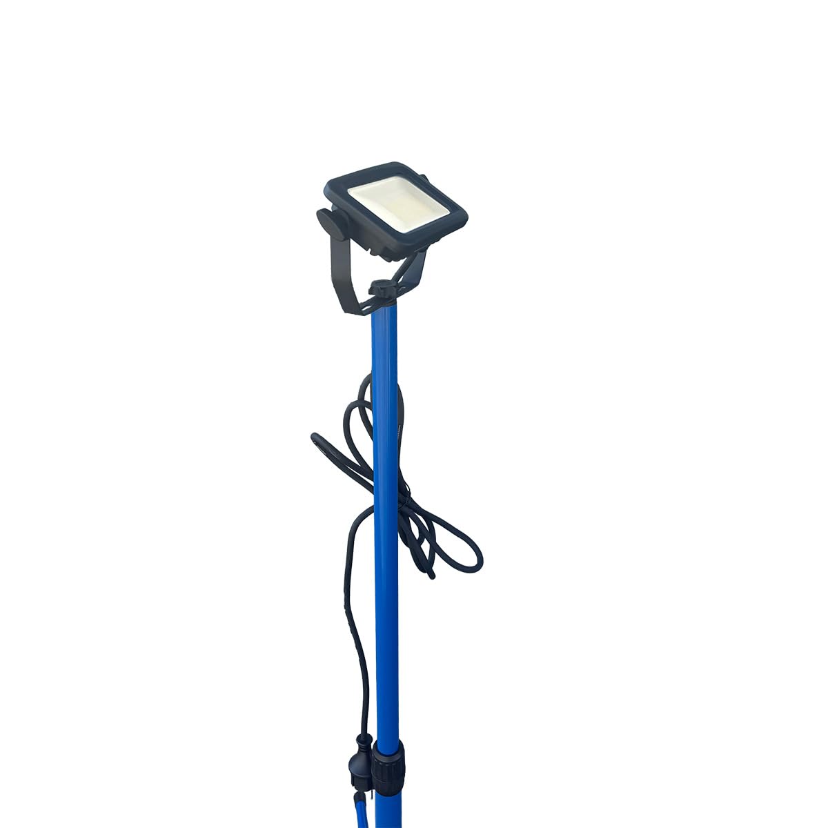 as - Schwabe Optiline reflektor roboczy LED, 30 W, 3600 lumenów, ze statywem, regulacja wysokości 0,8-1,34 m, przewód przyłączeniowy 2 m, obudowa stalowa IP65, wytrzymała i trwała, 4000 K, neutralna
