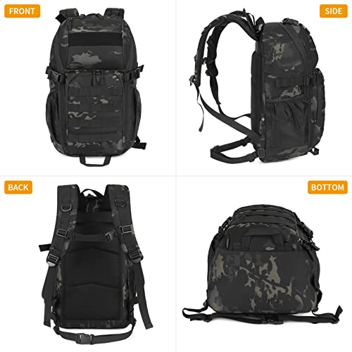 HUNTVP 25L Backpack Tactical Rucksack Military Molle Backpacks Mens Travel Ruck Sacks Adult Men - Image 2