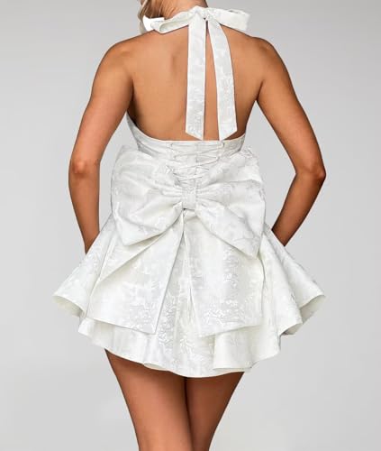 Short Satin Homecoming Dresses for Teens Halter Formal Prom Party Dress Mni Length2