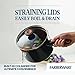 Farberware Glide Nonstick Sauce Pan/Saucepan with Straining and Lid, 3 Quart, (Black)