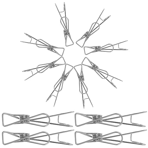 HOOTNEE 12pcs Golden Hook Towel Hooks for Bathrooms Shower Door Hanger Hook Gold Towel Rack Shower Hooks for Towels Over Door Clothes Hanger Rack Clothespins Racks Clip Stainless Steel