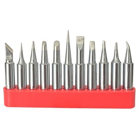 SolderFun T18 Soldering Tip for HAKKO FX-888D FX-888 FX-8801 (11 pcs with tip Holder) Cover