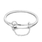 Parmuz 925 Sterling Silver Charm Bracelet for Woman Snake Chain Bracelet Star Moon Butterfly Cute Iconic Moments European Bracelet Jewelry Gift for Woman