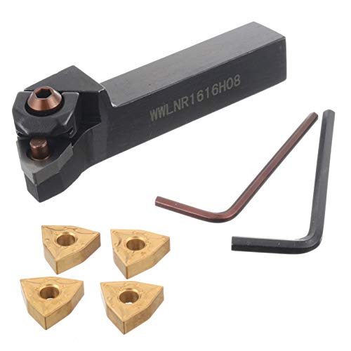 FMN-JC, 1pc WWLNR1616H08 / WWLNR1616K08 Porte-Outils Barres De Perçage 16x125mm + 4pcs WNMG0804 Inserts avec Clé L for Outils de Tournage (Taille : 16 mm) Cover