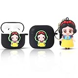 LEWOTE Compatible with Apple Airpods 4 Case Protective Funny Cute Cartoon Cover with Doll Keychain (Princess)
