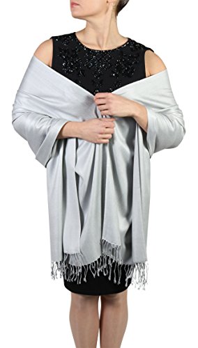 York Shawls Pashmina bufanda femenina- Acabado de borlas - Percha gratuita –...