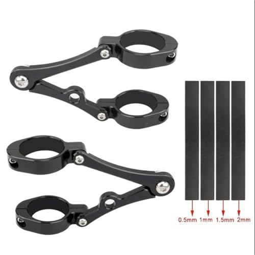 Abrazadera de montaje para faro de moto con fijación antivibración en tubos de horquilla de 58mm 7