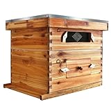Garvee Kit ruche Langstroth 10 cadres en cèdre imperméable – 1 corps profond, 1 hausse moy...