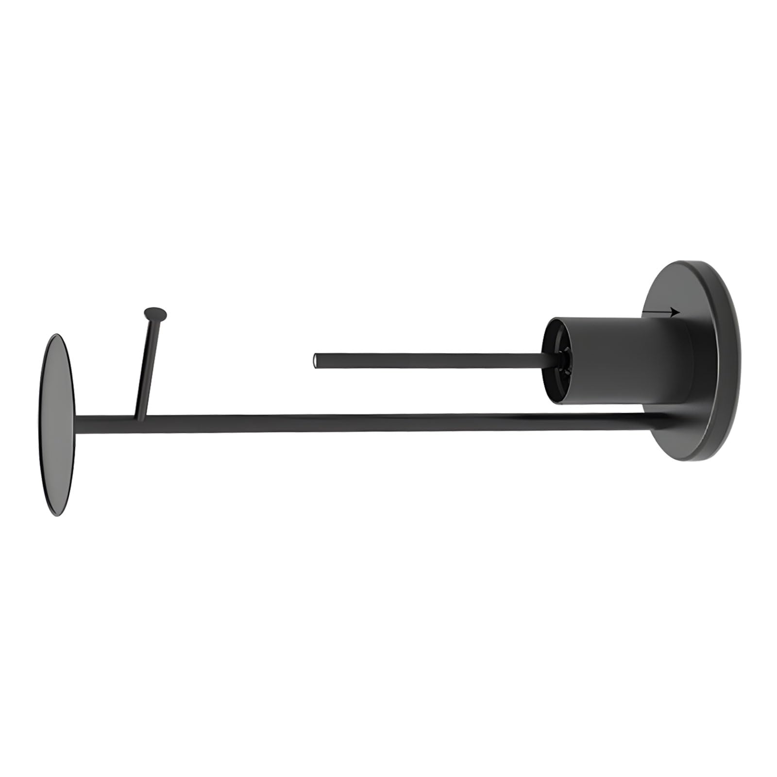 Cazstyk Black Easy Install Modern Stand Offering Ample Storage Capacity With Attached Bathroom Brush Heavy Duty Shelf