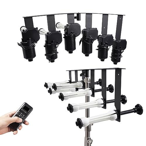 Photography Backdrop Wall Mount Roller System 6 Support Rollers w/Remote Manual Photo Background Ceiling Holder for Home Studio Live Stream Game Video