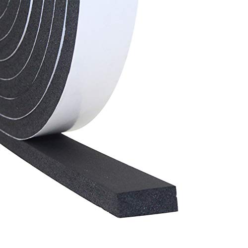 DGSL Foam Insulation Tape, 1In x 3/8In x 16.5Ft Weather Stripping Door Seal Strip for Doors and Windows,Sliding Door,Sound Proof Soundproofing Door Seal,Weatherstrip,Air Conditioning Seal Strip