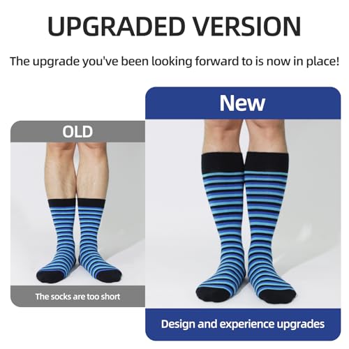 Mens socks size 10-13/9-11/13-15 Cotton Crew funny Colorful work dress socks for men 9-12 gifts for him 6/12 Pairs4