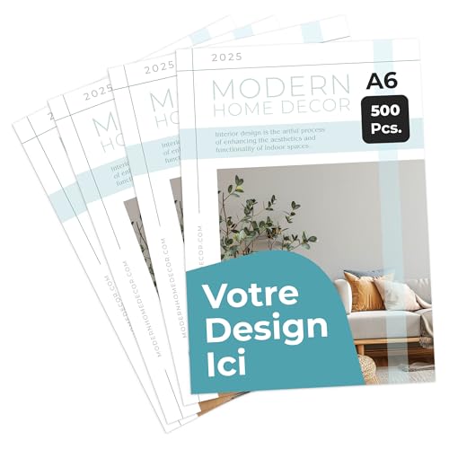 Flyers publicitaires personnalisés A6 au rendu mat élégant pour votre entreprise