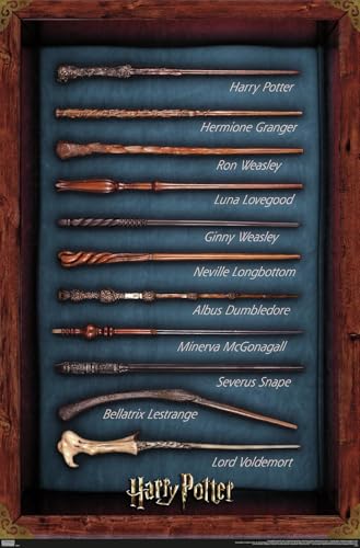 Trends International The Wizarding World: Harry Potter - Wands Wall Poster, 22.375" x 34", Premium Unframed Version
