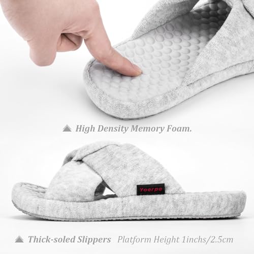 Women's House Slippers | Soft Memory Foam, Massage Beads, Non-Slip Rubber Sole | Cozy Velvet Indoor/Outdoor Slippers | Birthday Gifts & Mother's Day Gifts for Women3