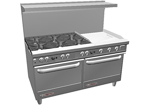 Southbend S60DD-2G S-Series Natural Gas 6-Burner Range with Griddle