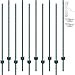 VEVOR Zaunpfosten 152,4 cm, 10er-Set Metallzaunpfosten, Weidezaunpfahl aus Kohlenstoffstahl hochwertige Zaunpfähle für Wildzaun, Weidezaun, Drahtzaun, Maschendrahtzäune, Wildschutzzaun