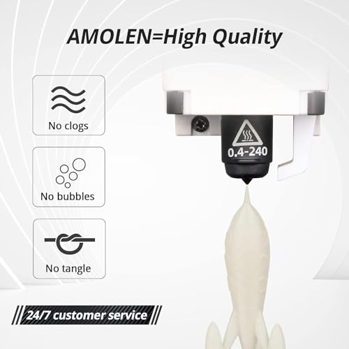 Image of AMOLEN Rainbow PLA 3D Printer Filament, Glow in The Dark Multicolor, Blue /Green /Purple Rainbow, 10-Minute Color Shift, High Precision + /- 0.02mm, 1kg Spool for Smooth Printing