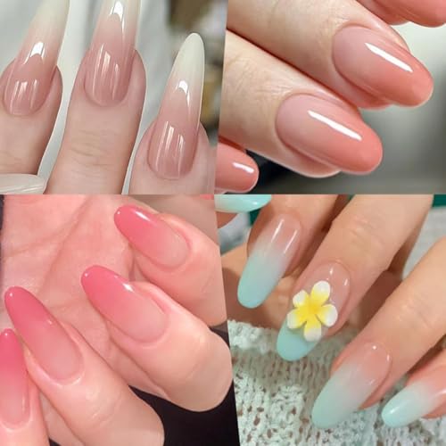 Gel palmaditas gradiente para manicura diaria y diseños de bodas con paleta de pintura de uñas 5