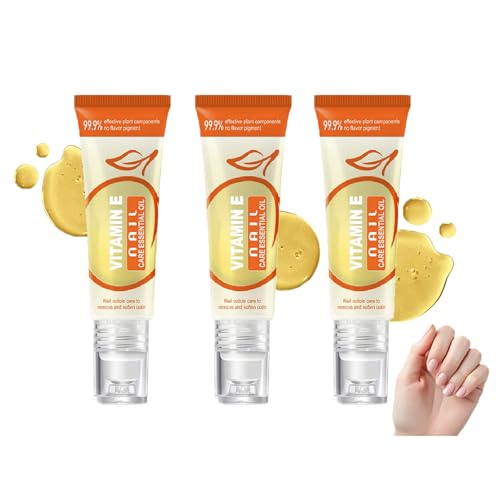 3 oli di vitamina E per unghie e cuticole, olio per cuticole per rinforzare e la crescita delle unghie, idratante, riparato, ammorbidente rinforzante per unghie, non grasso, ad assorbimento rapido per