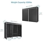 VIPEK V5C SE Garment Rack Wardrobe Closet, Heavy Duty Clothes Rack with Adjustable Shelves and Black Cover, Black Metal Closet Racks Clothing Storage Organizer for Bedroom, 70.1" Lx17.3 Wx76.4 H - Image 5
