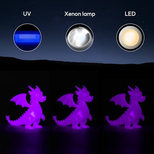 Image of Amolen Glow in the Dark Pla Filament,Shiny Silk & Glow 3D Printer Filament Pla Glow Pla Filament 1.75mm Purple, Best with UV Lamps, Dimensional Accuracy + /- 0.02 mm 1KG(2.2lb)