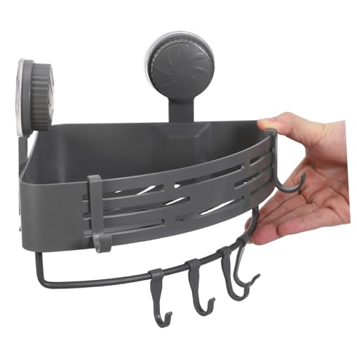 Cesta triangular doble capa para ducha ULTECHNOVO que ordena tu baño gris 5