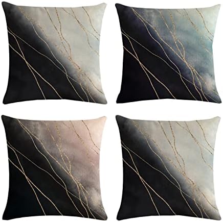 Beach Cushion Square water proof ocean blue Throw Pillow Case Set animal Cushion Covers for Living Room Sofa Couch Bed Bedroom Home Decor Garden Couch pillowcase 40 x 40cm set of 4