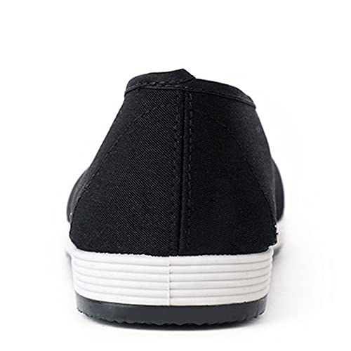 AUTOS Chinese Traditional Old Beijing Shoes Martial Art Kung Fu Tai Chi Rubber Sole Shoes Black,123